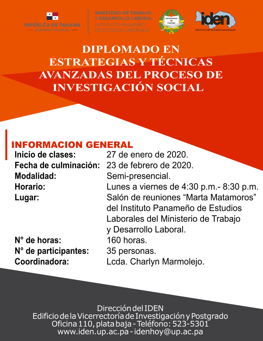 Afiche: Diplomado en Estrategias y Técnicas Avanzadas del Proceso de Investigación Social