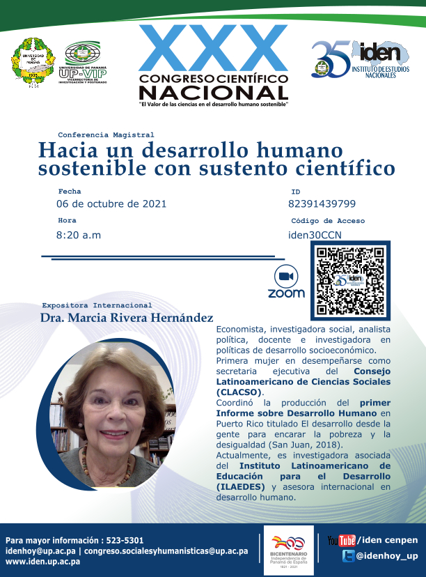 Conferencia Magistral: Hacia un desarrollo humano sostenible con sustento científico