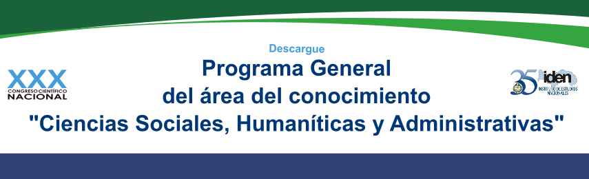 Programa general del área del conocimiento "Ciencias sociales, humanisticas y administrativas"