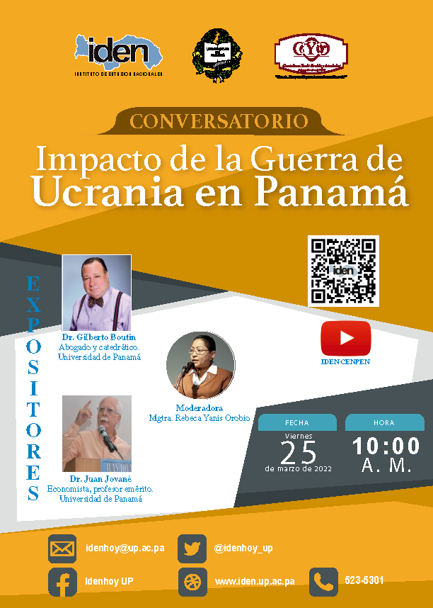 Conversatorio: Impacto de la Guerra de Ucrania en Panamá (afiche)