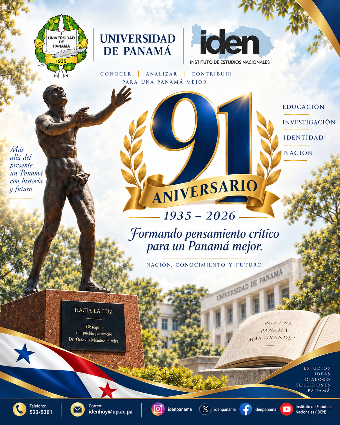 91 aniversario de la Universidad de Panamá - Flyer