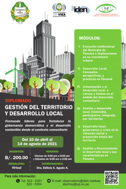 afiche Diplomado: Gestión del territorio y desarrollo local