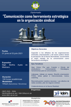 Afiche: La Comunicación Como Herramienta Estrátegica en la organización Sindical