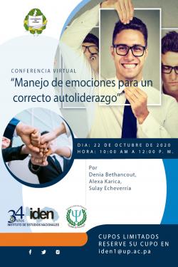 Conferencia Virtual Manejo de emociones para un correcto autoliderazgo