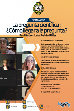 Afiche del Seminario "La Pregunta Científica"