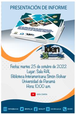 Afiche: Hacia una agenda de investigación del Instituto de Estudios Nacionales orientada a las políticas públicas