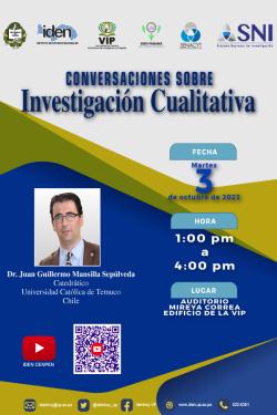 Afiche Conversaciones sobre investigación cualitativa